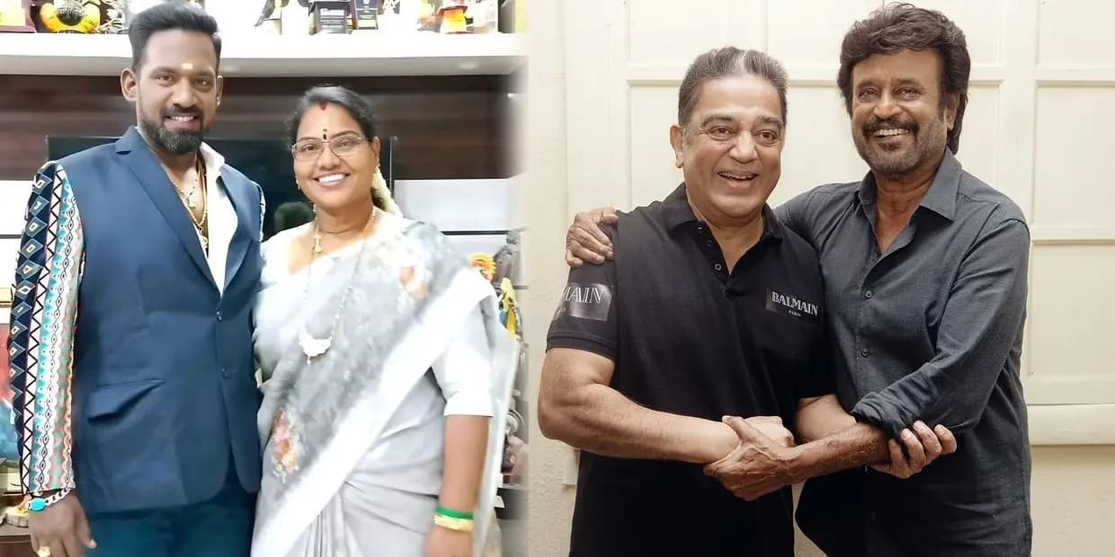 தட்டு தடுமாறி உயிர் பிழைத்த ரோபோ சங்கர்.. ரஜினி, கமலுடன் கொண்டாடிய 22-வது திருமண புகைப்படம்