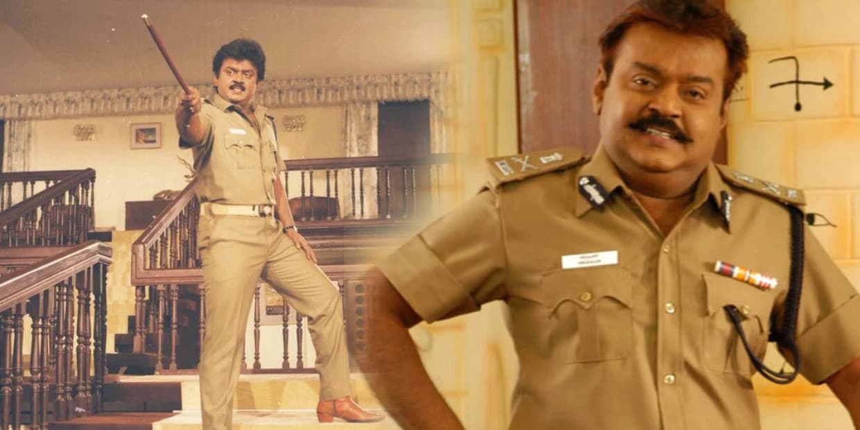 சாவே இல்லாத சத்திரியன் போலீசாய் மிரட்டிய 5 படங்கள்.. கேப்டனுக்கு கனகச்சிதமாய் பொருந்திய காக்கிசட்டை