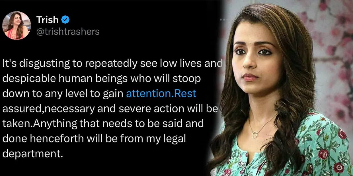 தேரை இழுத்து தெருவில் விட்ட அரசியல்வாதி.. சிங்கப்பெண்ணாக மாறி திரிஷா போட்ட பதிவு