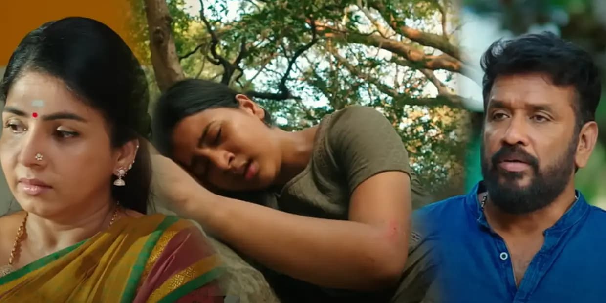 புருஷனை வச்சு வீட்டை ரெண்டாக்க தந்திரம் பண்ணும் ரேணுகா.. தர்ஷினியை காப்பாற்றிய ஜீவானந்தம்