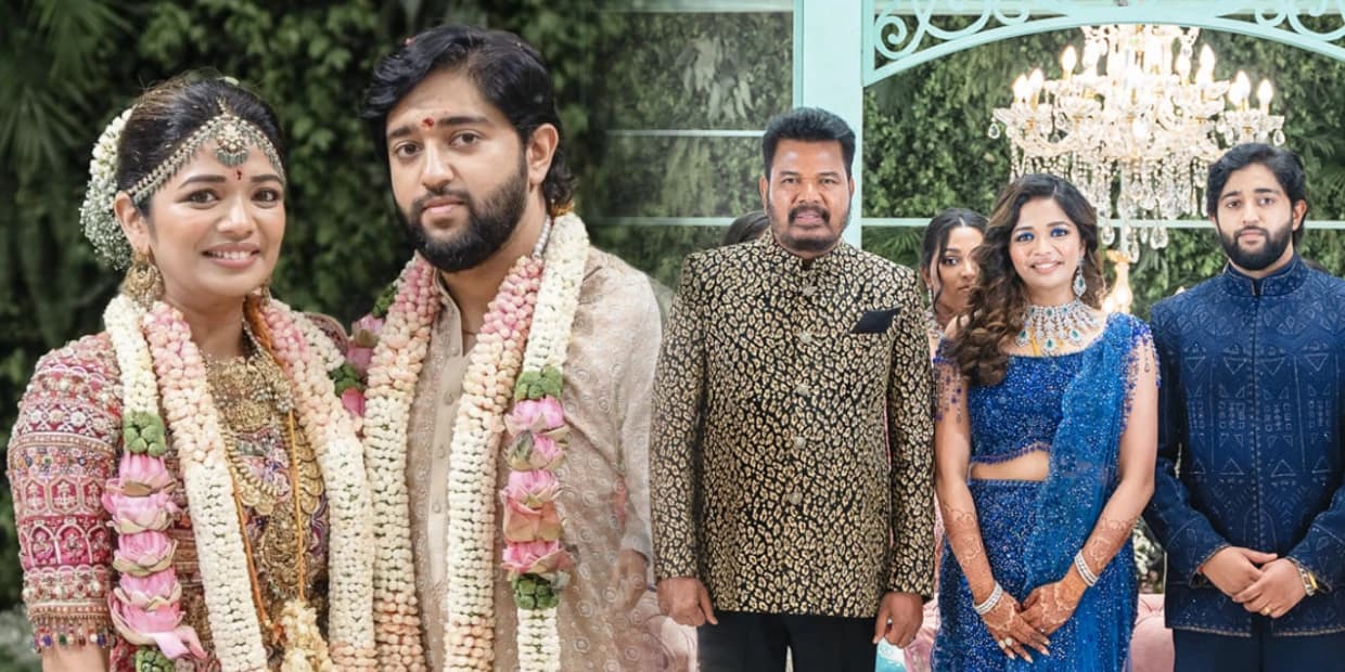 மகளின் கல்யாணத்திலும் பிரம்மாண்டத்தை காட்டிய ஷங்கர்.. கோலிவுட் முதல் பாலிவுட் வரை, பிரபலங்களின் புகைப்படங்கள்