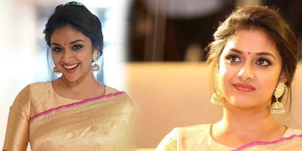 பள பள உடையில் பளிச்சுன்னு இருக்கும் கீர்த்தி.. பாலிவுட் போனதும் ஆளே மாறிட்டாங்க