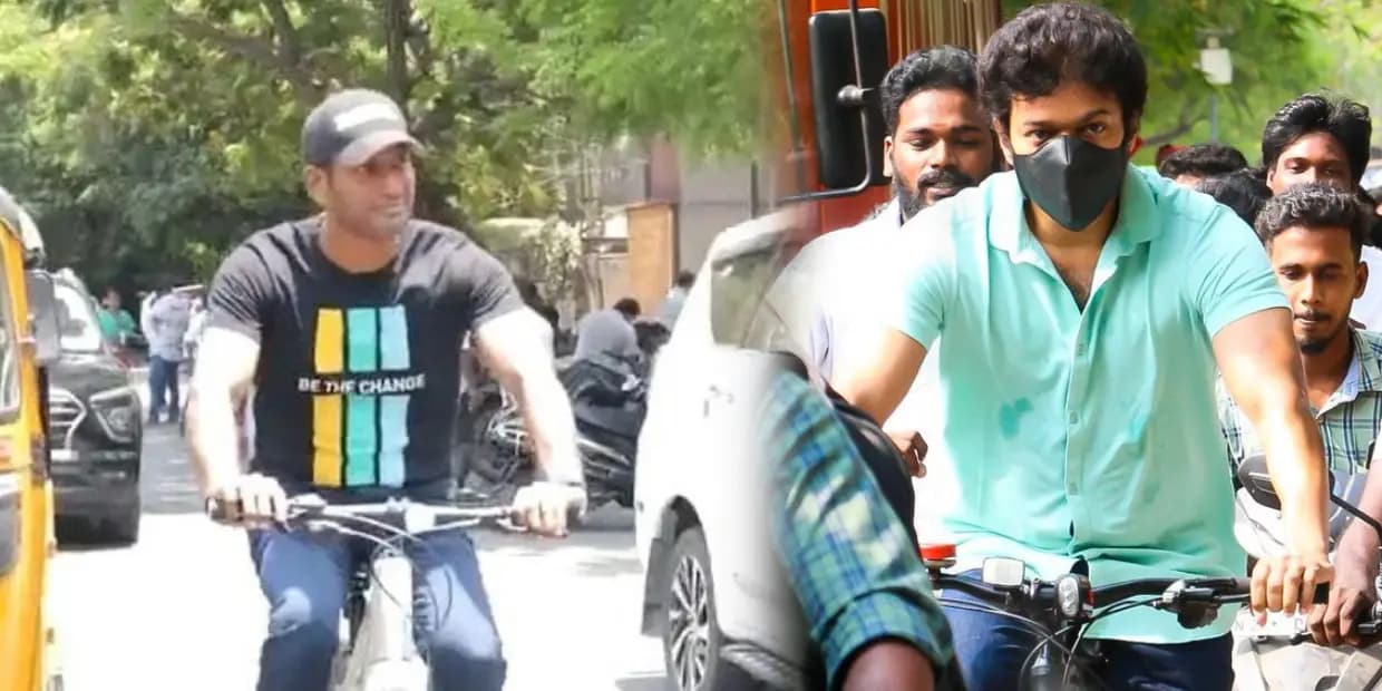 சைக்கிள்ல வந்து ஓட்டு போட்டது விஜய்ய பார்த்து இல்ல.. நல்லா உருட்டும் விஷால்
