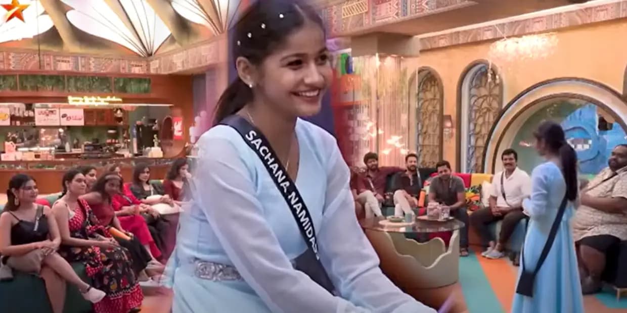 பிக்பாஸ் வீட்டுக்குள் நுழைந்து அதிரடி காட்டிய சாச்சனா.. யப்பா! ஆடி போன போட்டியாளர்கள்