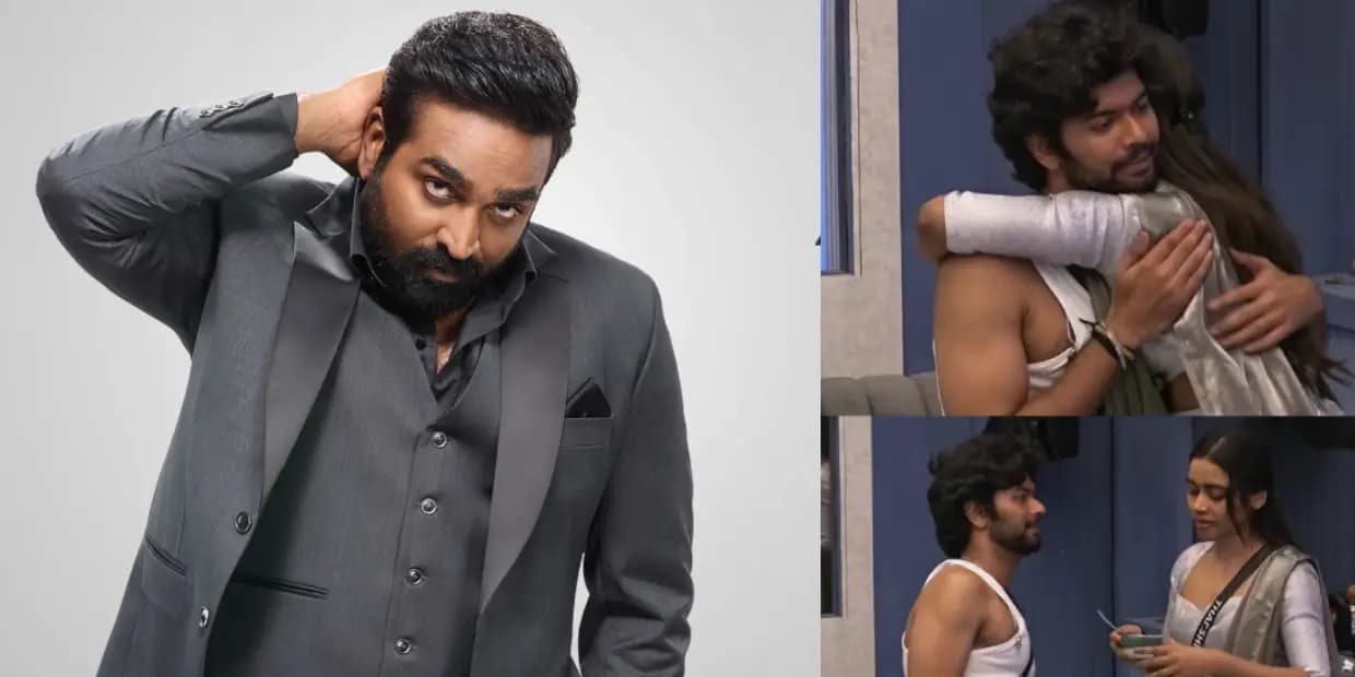 நேஷனல் டெலிவிஷன்ல என்னடா இது அசிங்கம்.. ஓவரா போகும் விஷால் தர்ஷிகா, பிரம்பை எடுப்பாரா VJS.?