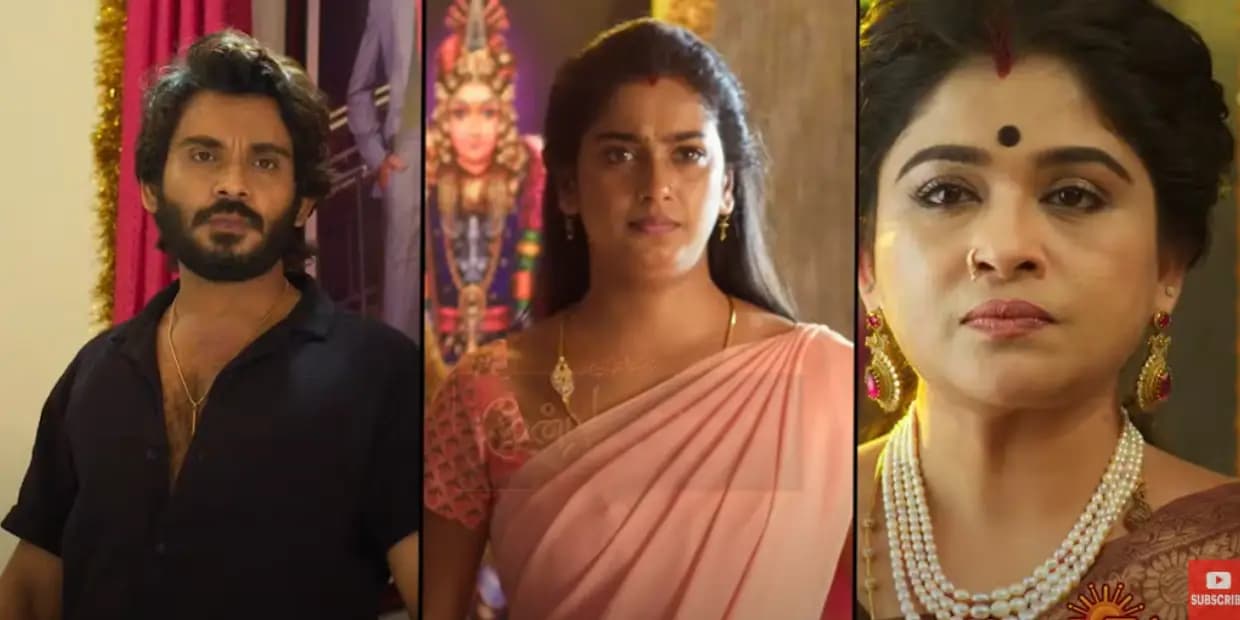 மூன்று முடிச்சு சீரியல்: திருந்தாத சூர்யாவால் அவஸ்தைப்படும் நந்தினி