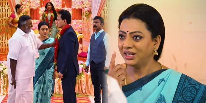 புருஷன் கல்யாணத்துக்கு பொண்டாட்டி சமையல்.. பிரமாதம்! கழுத்தைப் பிடித்து வெளியே தள்ளிய கோபி