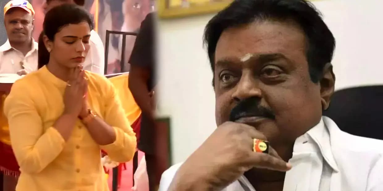 அடங்கப்பா! ஒரிஜினல் அரசியல்வாதியே தோத்துடுவாங்க.. கேப்டன் சமாதியில் நடித்து மாட்டிய ஐஸ்வர்யா ராஜேஷ்
