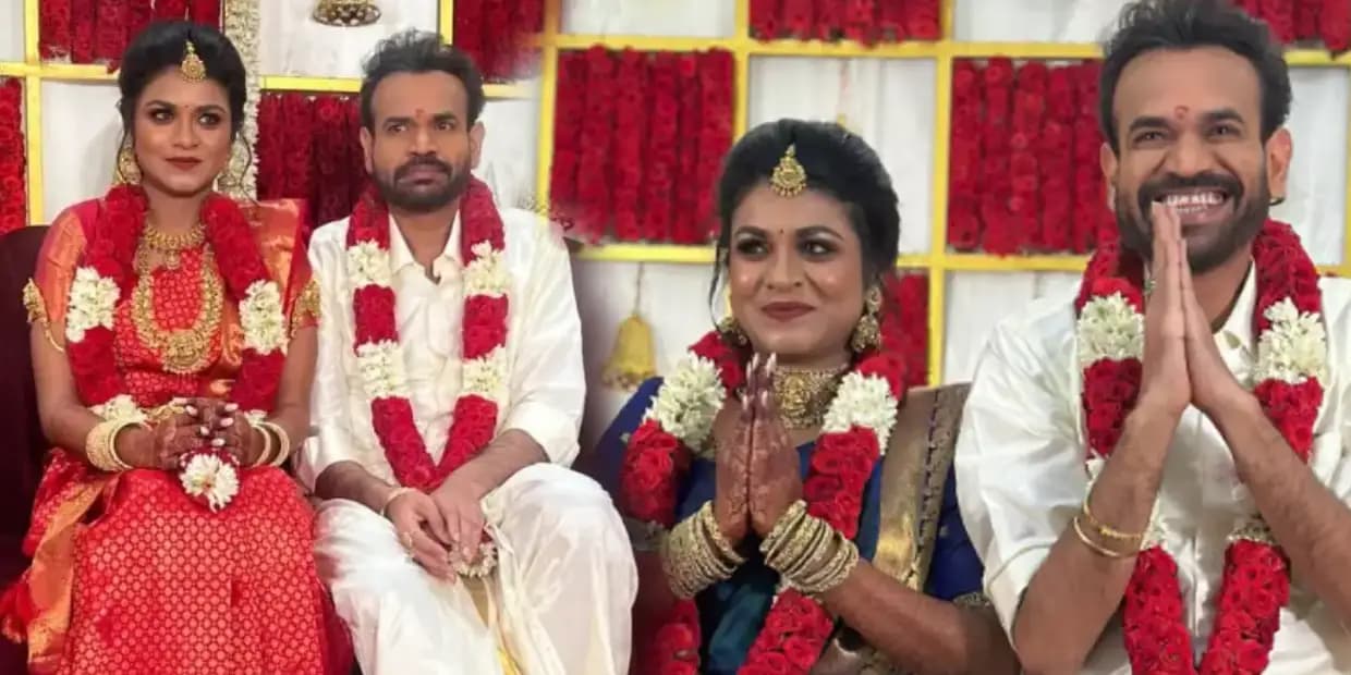 கல்யாணம் முடிஞ்ச கையோடு தேரை இழுத்து தெருவில் விட்ட பிரேம்ஜி மனைவி.. வைரலாகும் புகைப்படம்
