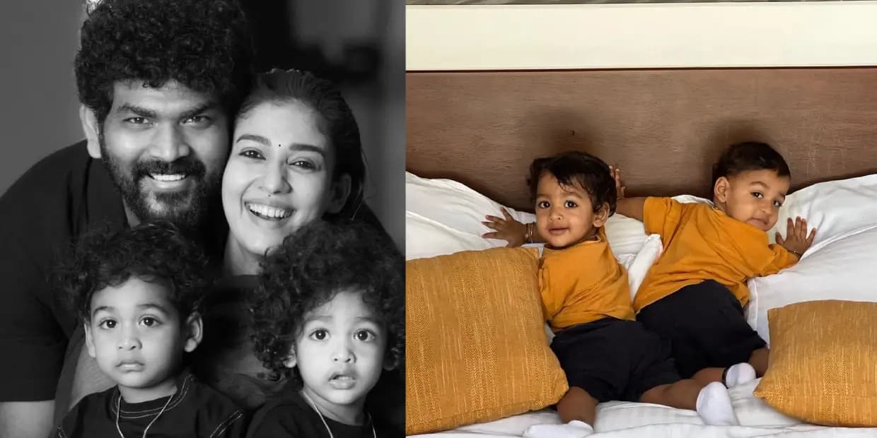 வேட்டி சட்டையில் கலக்கலாக இருக்கும் குட்டீஸ்.. விக்கி நயன் ஜோடியின் ஹாப்பி ஃபேமிலி போட்டோஸ்