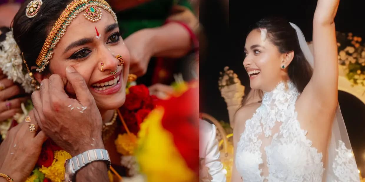 கிறிஸ்தவ முறைப்படி நடந்த கீர்த்தி சுரேஷ் திருமணம்.. வைரலாகும் லிப்லாக் புகைப்படம்