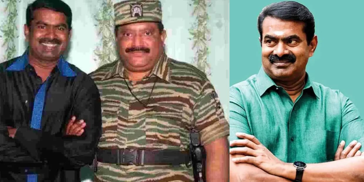 பிரபாகரனுடன் எடிட் செய்யப்பட்ட போட்டோ.. சர்ச்சை கேள்விக்கு சீமானின் மழுப்பல் பதில்