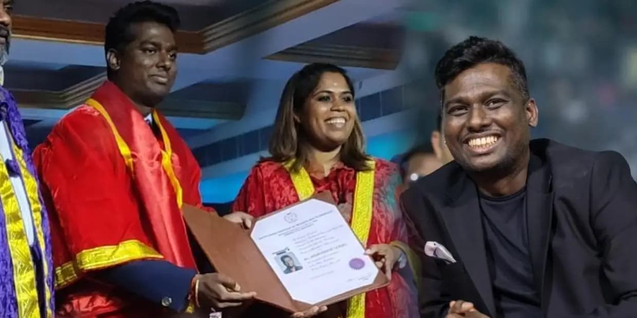 டாக்டர் பட்டம் பெற்ற அட்லீ.. காப்பி குற்றச்சாட்டுக்கு ஷாக்கிங் பதில்