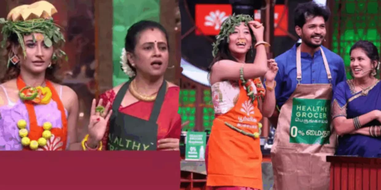 “குக் வித் கோமாளி” – பேமிலி சுற்று: சிரிப்பு, சஞ்சலம், சமையல் சந்தோசம்.