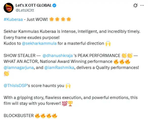 ஆடியோ லான்ச் ப்ரமோஷன் கை கொடுத்ததா.? தனுஷின் குபேரா ட்விட்டர் விமர்சனம்