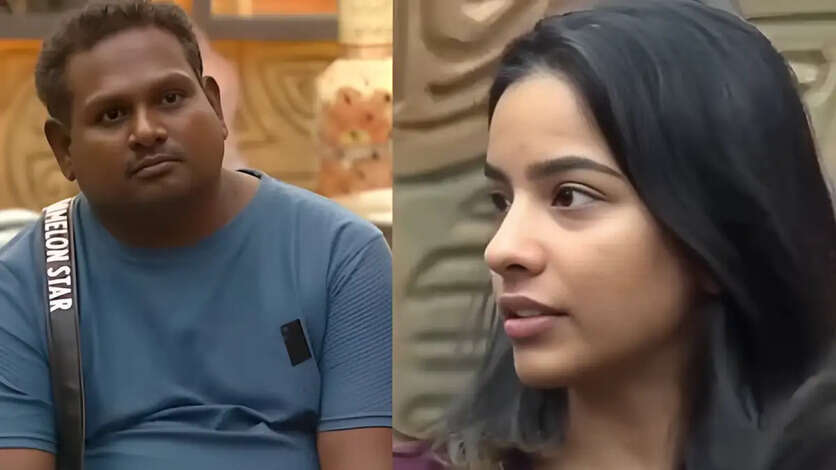 மிரர் முத்தம் மோமெண்ட்! திவாகர்–அரோரா காட்சி வைரல்