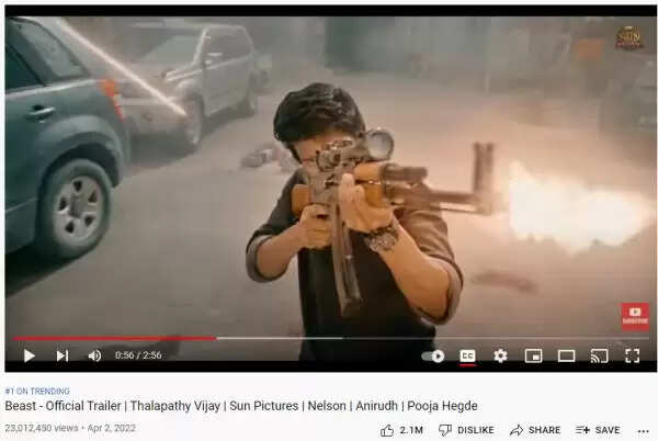 பல சாதனைகளை முறியடிக்கும் பீஸ்ட் ட்ரைலர்.. எதிர்பார்ப்பை எகிற வைத்த தளபதி