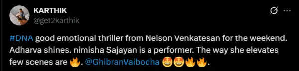 DNA ஹிட் ஆச்சா? தோற்றுச்சா? அதர்வா ரசிகர்களின் ட்விட்டர் ரியாக்ஷன்!