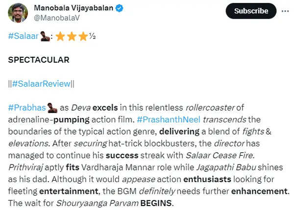 பாகுபலி நாயகனை காப்பாற்றியதா சலார்.? அனல் பறக்கும் ட்விட்டர் விமர்சனம்