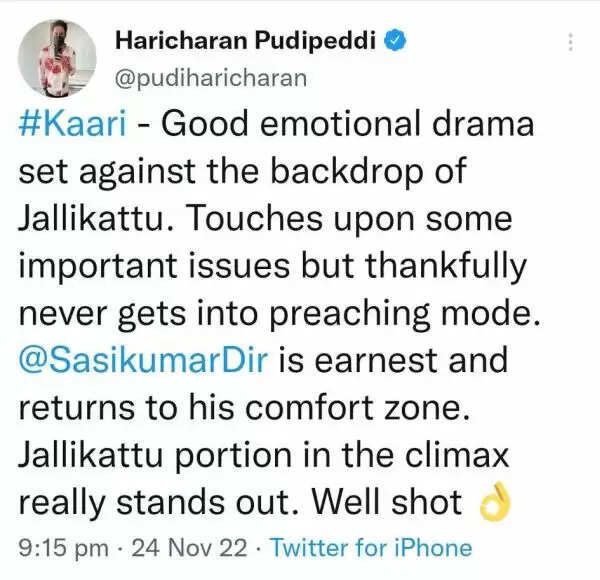 அசத்தல் கம்பேக் கொடுத்த சசிகுமார்.. காரி படம் எப்படி இருக்கு.? ட்விட்டர் விமர்சனம்
