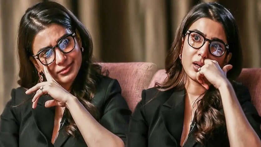 மேடையில் கண்ணீர் விடும் சமந்தா.. இதுதான் காரணம்