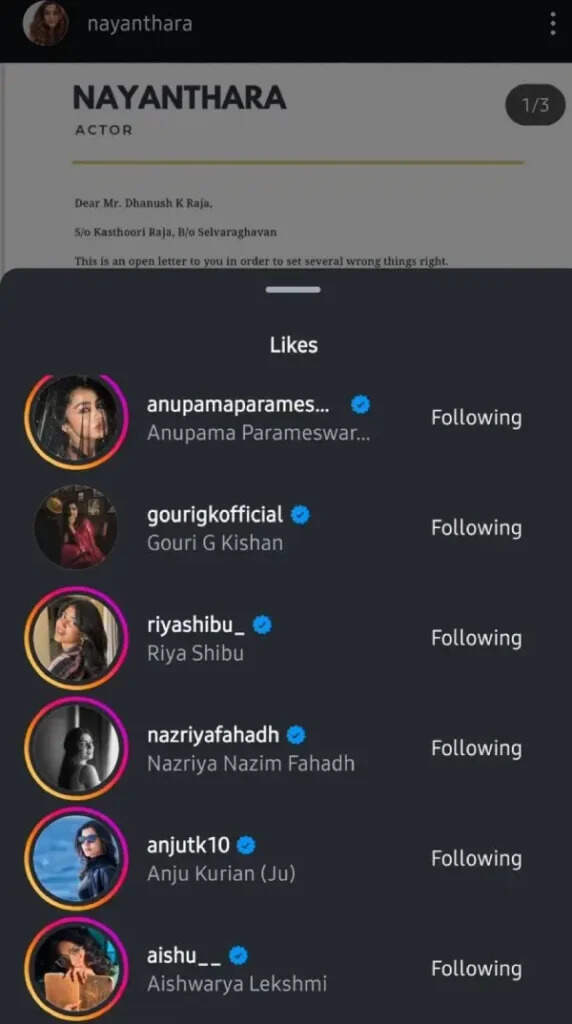 நயன்தாராவுக்கு ஆதரவாக இறங்கிய நடிகைகள்.. லிஸ்ட்ல தனுஷ் பட ஹீரோயின்களும் இருக்காங்களே!