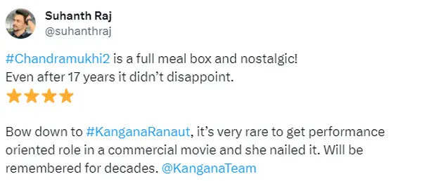 லக்க லக்க லக்கா, நிஜ சந்திரமுகியின் ஆட்டம் எப்படி இருக்கு.? அனல் பறக்கும் ட்விட்டர் விமர்சனம்