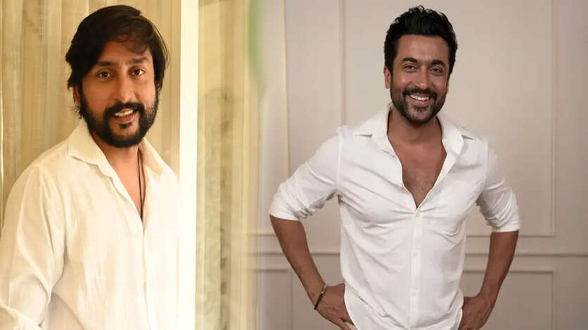 கையில் வீச்சருவாளுடன் முரட்டு லுக்கில் சூர்யா.. வெளியானது சூர்யா 45 பட டைட்டில்