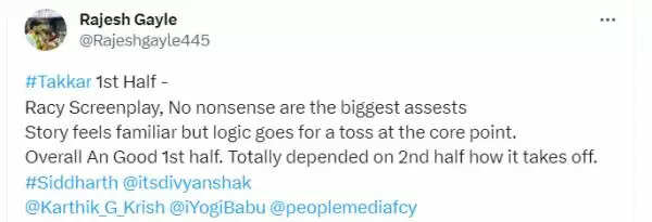 சித்தார்த் நடித்துள்ள படம் டக்கரா இல்ல டுபாக்கூரா.? அனல் பறக்கும் ட்விட்டர் விமர்சனம்