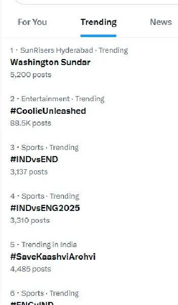 கூலியை காலி பண்ணிய வாஷிங்டன் சுந்தர்.. ரஜினி ரசிகர்கள் ஆஃப் மோடுக்கு போயிட்டாங்களா?