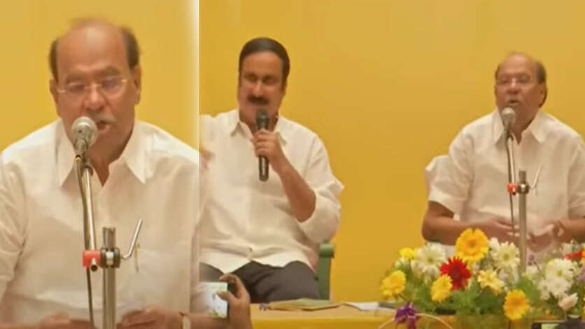 வெளிய போ, பொதுக்குழுவில் மோதிக் கொண்ட ராமதாஸ்-அன்புமணி.. பேரனுக்காக மகனை எதிர்க்கிறாரா?