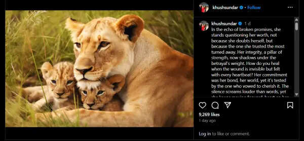 பெண் சிங்கமாக கர்ஜிக்கும் ஆர்த்தி.. குஷ்பூ போட்ட பதிவு