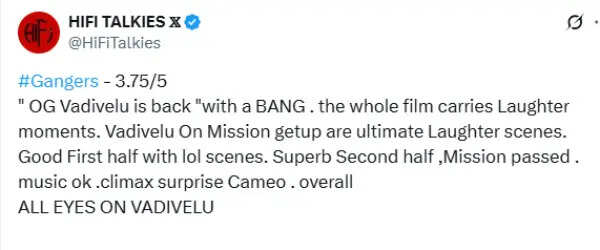சுந்தர்.சி, வடிவேலு கூட்டணி அலப்பறையாக இருந்ததா.? கேங்கஸ் ட்விட்டர் விமர்சனம்