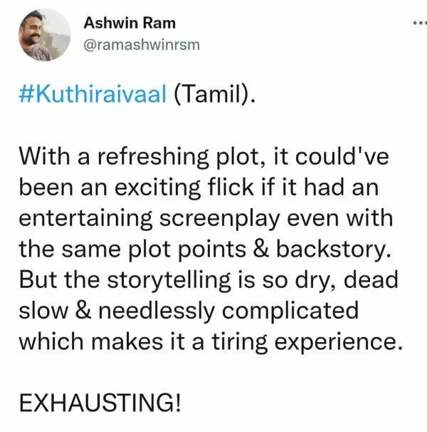 சினிமாகாரங்களுக்கு புடிச்சா போதுமா.? பா ரஞ்சித்தின் குதிரைவால் எப்படி இருக்கு, ட்விட்டர் விமர்சனம்