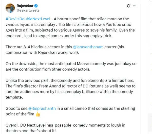 சந்தானத்தின் ஹாரர் காமெடி ஒர்க்கவுட் ஆனதா.? DD Next Level ட்விட்டர் விமர்சனம்