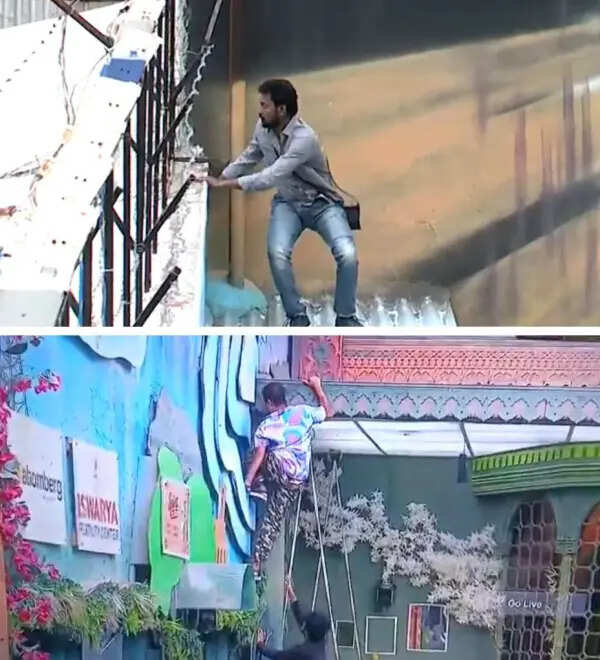 பிக்பாஸ் பரணி போல தப்பிக்க வானரம் போல் தொங்கிய பூமர்