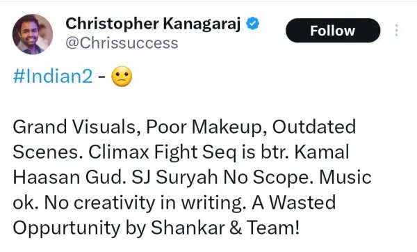28 வருடங்களுக்குப் பிறகு வந்த இந்தியன் தாத்தா.. இந்தியன் 2 அனல் பறக்கும் ட்விட்டர் விமர்சனம்