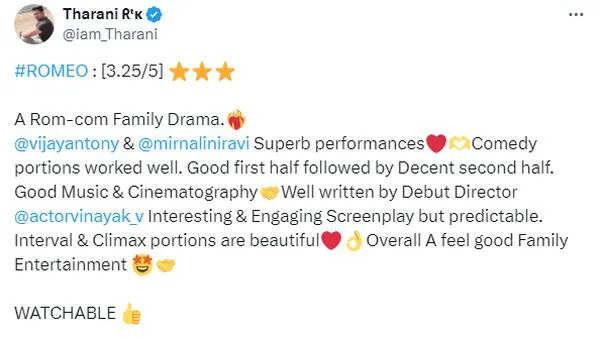 செட்டே ஆகாத சோக மூஞ்சி ரோமியோவாக விஜய் ஆண்டனி.. ட்விட்டர் விமர்சனம் இதோ