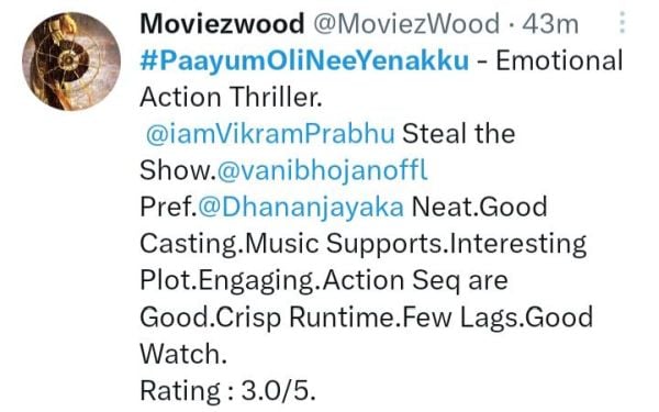 Paayum-oli-nee-enakku-twitter-review