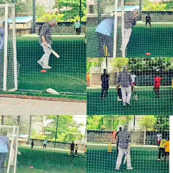 ajith playing cricket