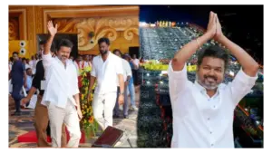 A crowd gathered for Vijay for 300 rupees