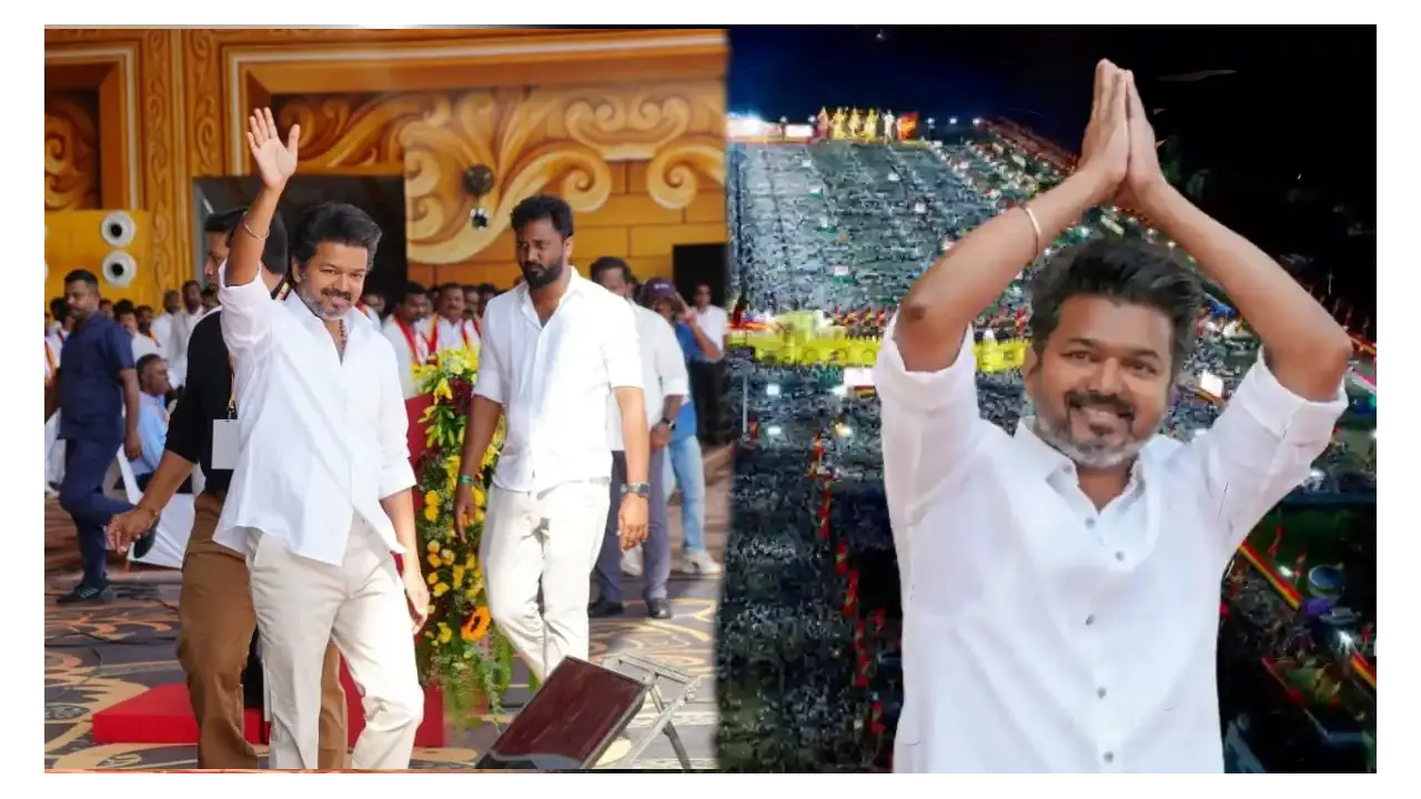 A crowd gathered for Vijay for 300 rupees